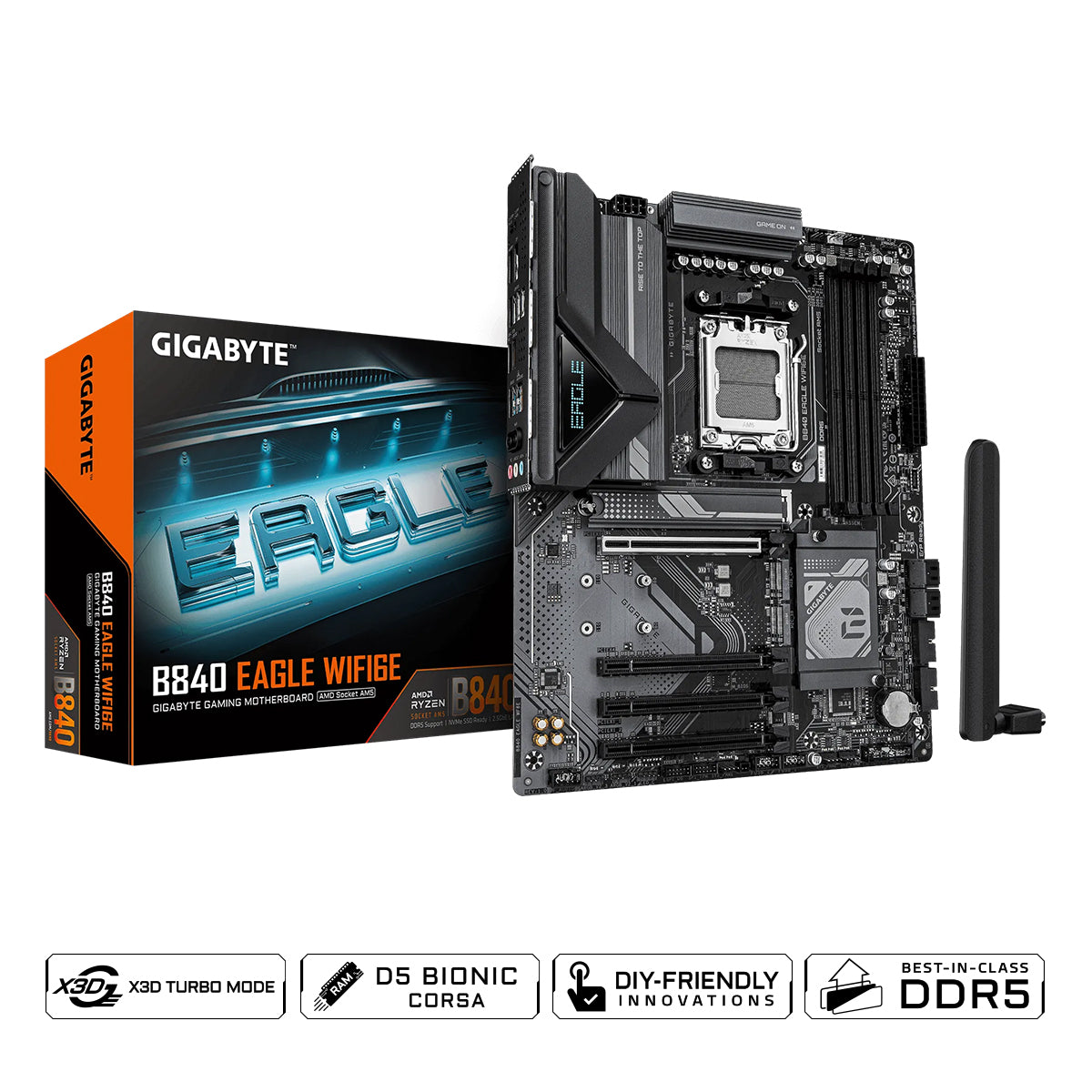 Gigabyte B840 Eagle WiFi6E DDR5 AMD Gaming Motherboard