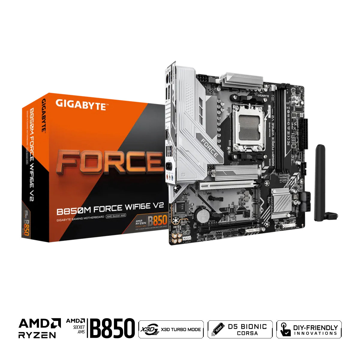Gigabyte B850M Force WiFi6E V2 DDR5 Gaming MotherBoard