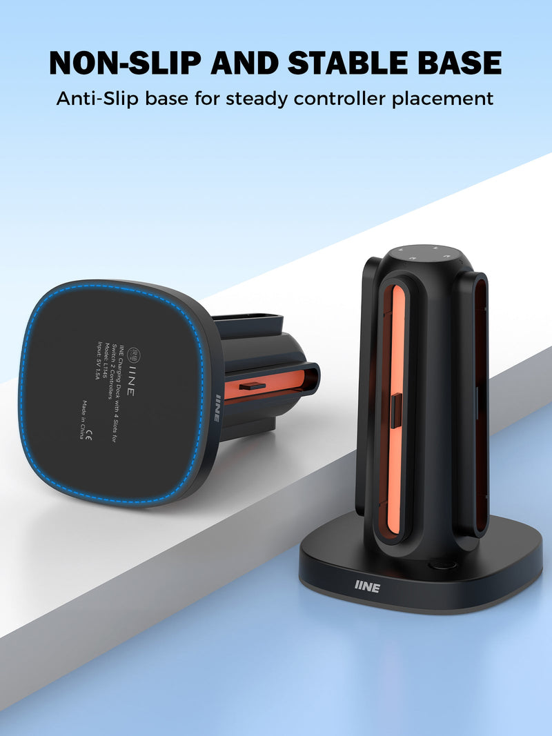IINE Charging Dock with 4 Slots for Nintendo Switch 2 Controller