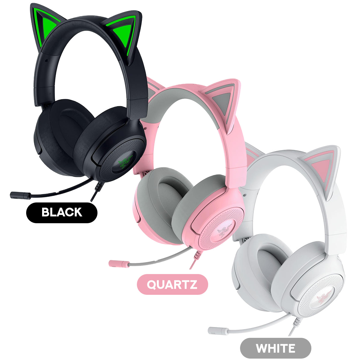 Razer Kraken Kitty V3 X Wired Kitty Headset for Gaming