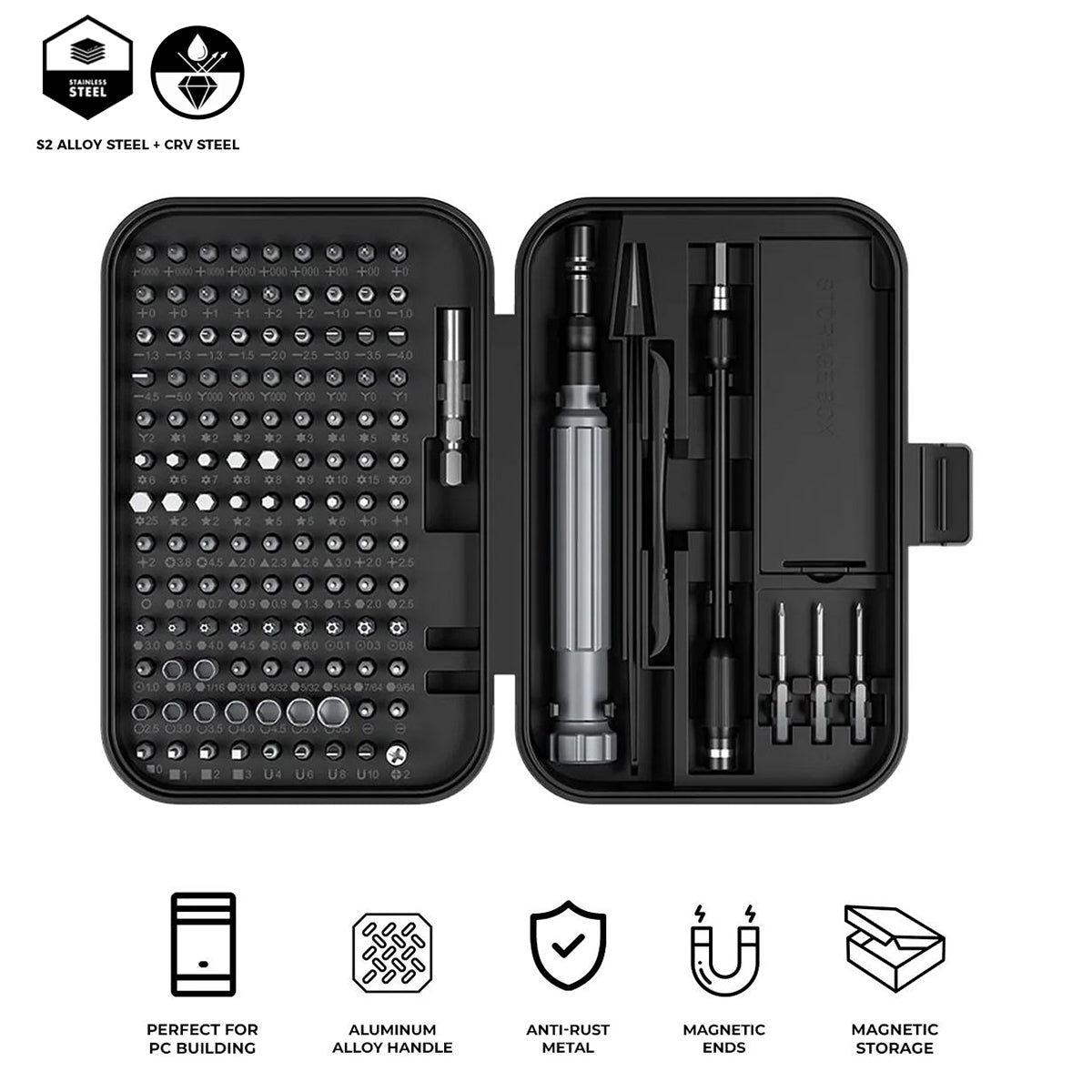UF Tools 150-in-1 Multi-Functional Precision Screwdriver Set (w/ Aluminum Alloy Handle) (UF-840150)