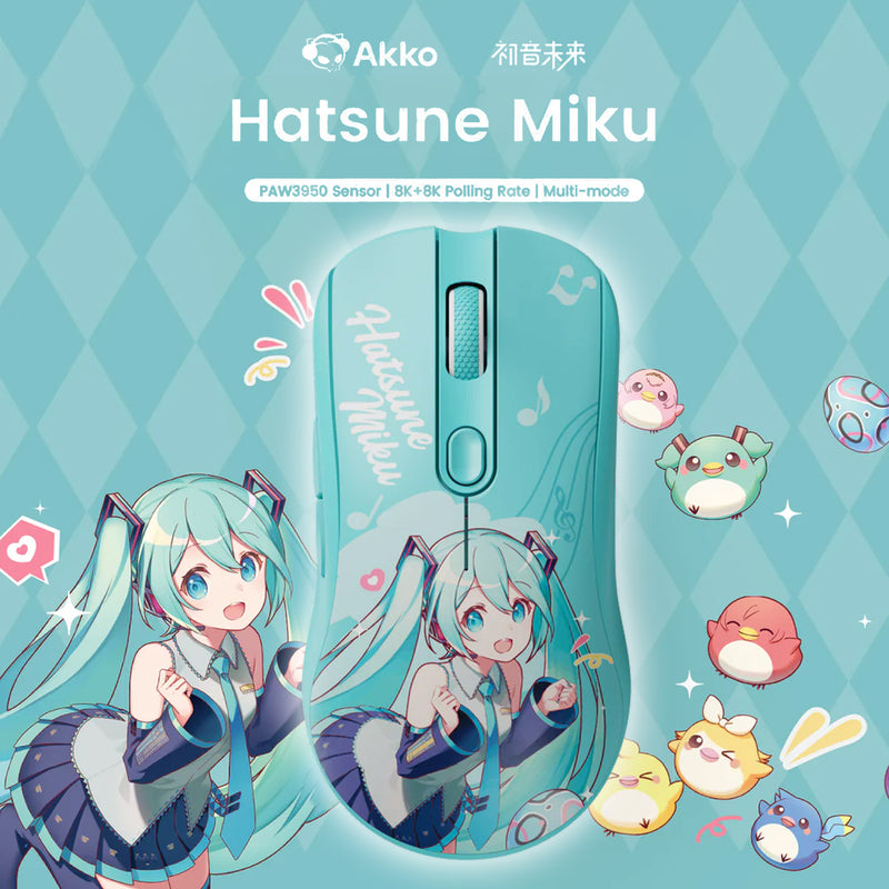 Akko AG ONE 3950 8K Wireless Tri-Mode Gaming Mouse (Hatsune Miku)