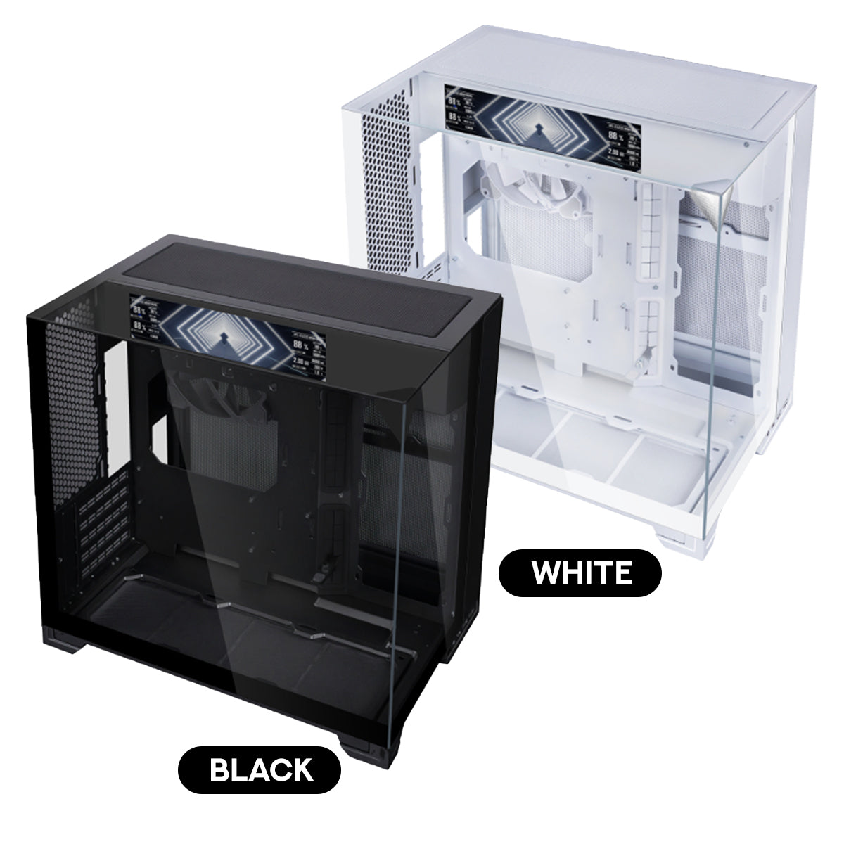 Lian Li O11 Vision-M Digital Compact Dual-Chamber LCD Gaming PC Case