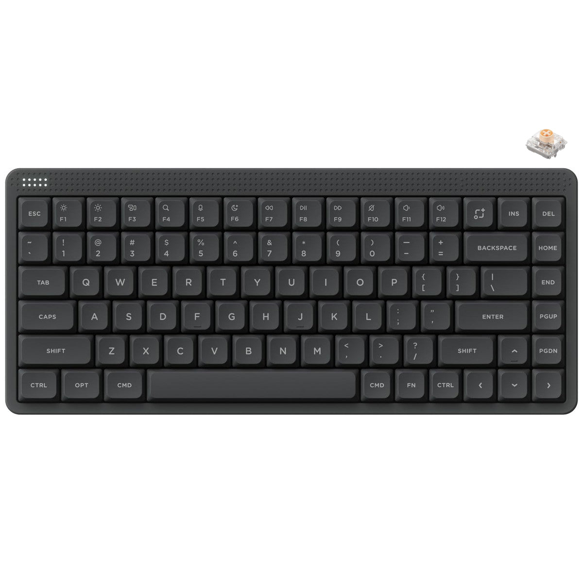 NuPhy Node75 Low-Profile Hot-Swappable 75% Wireless Mechanical Keyboard (Ink Gray)