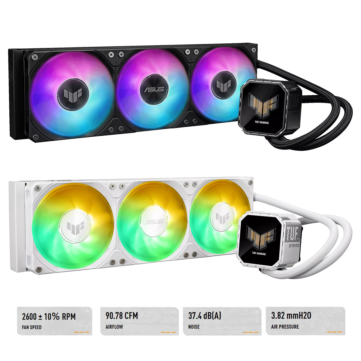 ASUS TUF Gaming LC III 360 ARGB LCD CPU Liquid Cooler with Pre-Installed & Integrated Triple Fans