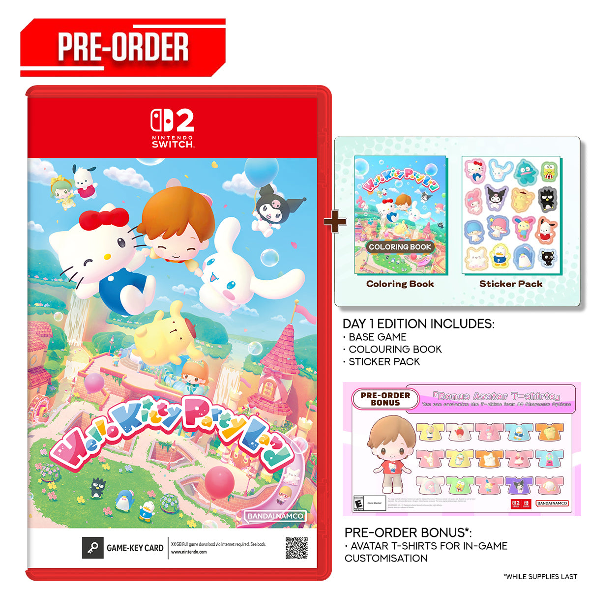 Nintendo Switch 2 Hello Kitty Party Land - Day 1 Edition