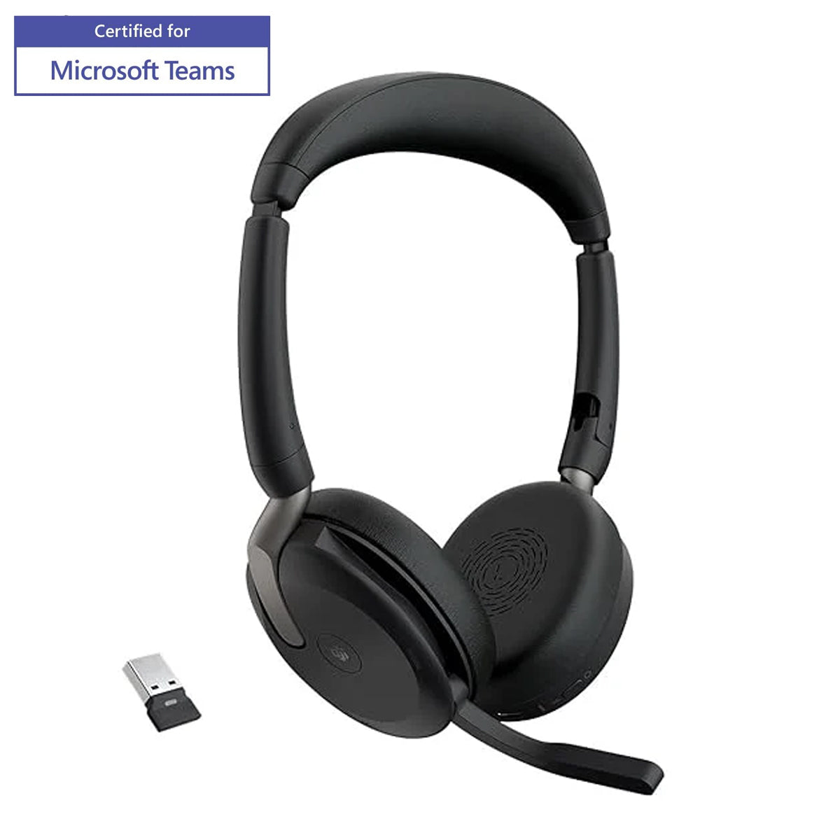 Jabra Evolve2 65 Flex LINK380A MS Stereo ANC Wireless Foldable Headset (Black)