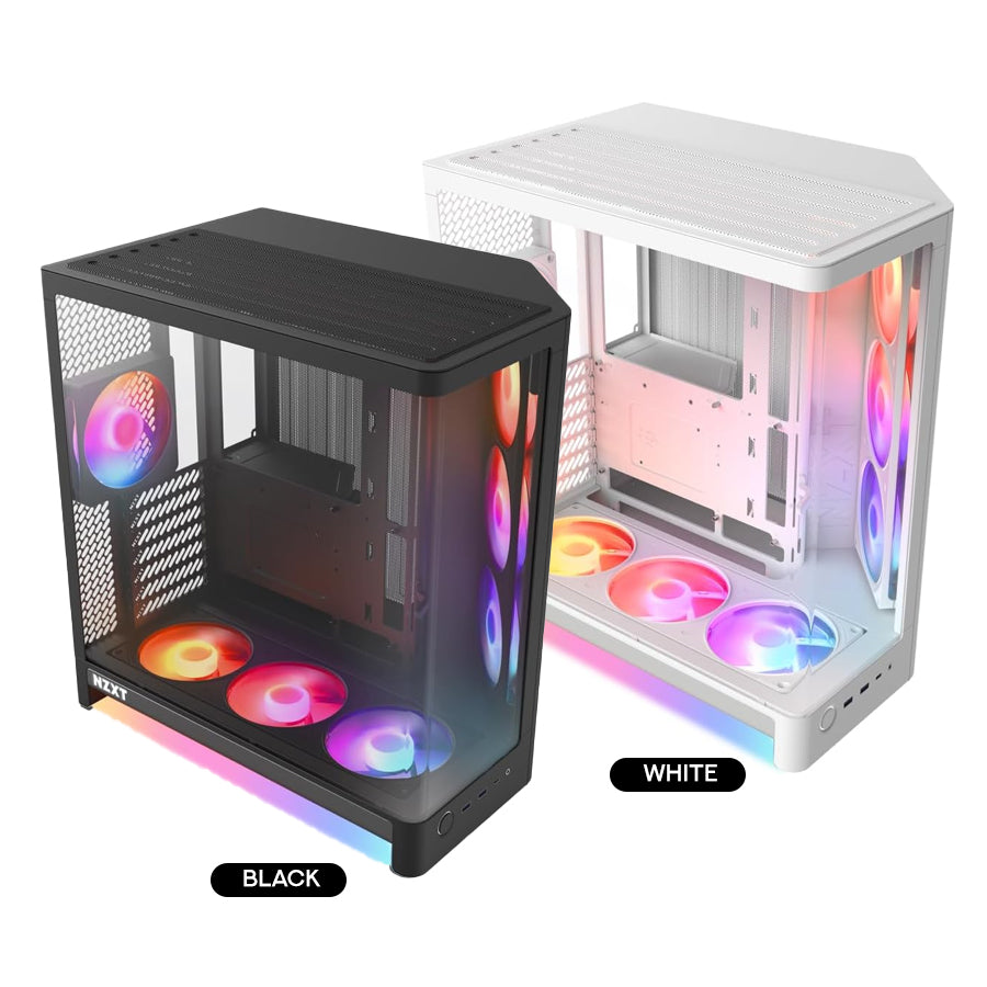 NZXT H6 RGB+ 2026 Compact Dual-Chamber ATX Airflow Case with RGB Fans and Controller