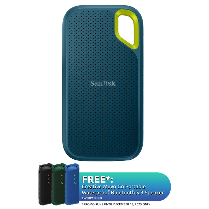 Sandisk Extreme 2TB USB-C USB 3.2 Gen 2 Up To 1050MB/S Portable SSD V2 (Monterey, White)