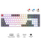 Royal Kludge RK100 Tri-Mode RGB 100 Keys Hot Swappable Mechanical Keyboard Grey/Red/White (Blue Switch, Red Switch)