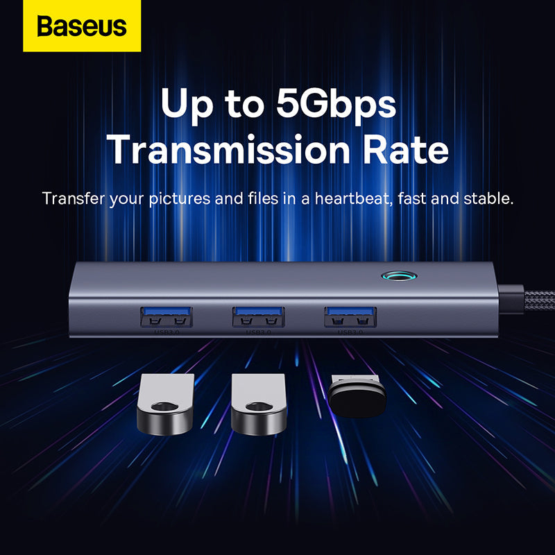 Baseus UltraJoy Series 5-Port Hub Docking Station USB-C to HDMI 4K@30Hz + 3xUSB-C 3.0 + PD