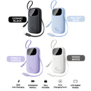Baseus EnerFill FC31 Qpow 3 Digital Display Power Bank with Built-in USB-C + iP Cable 20000mAh 45W (Cosmic Black, Galaxy Blue, Moon White, Nebula Purple)
