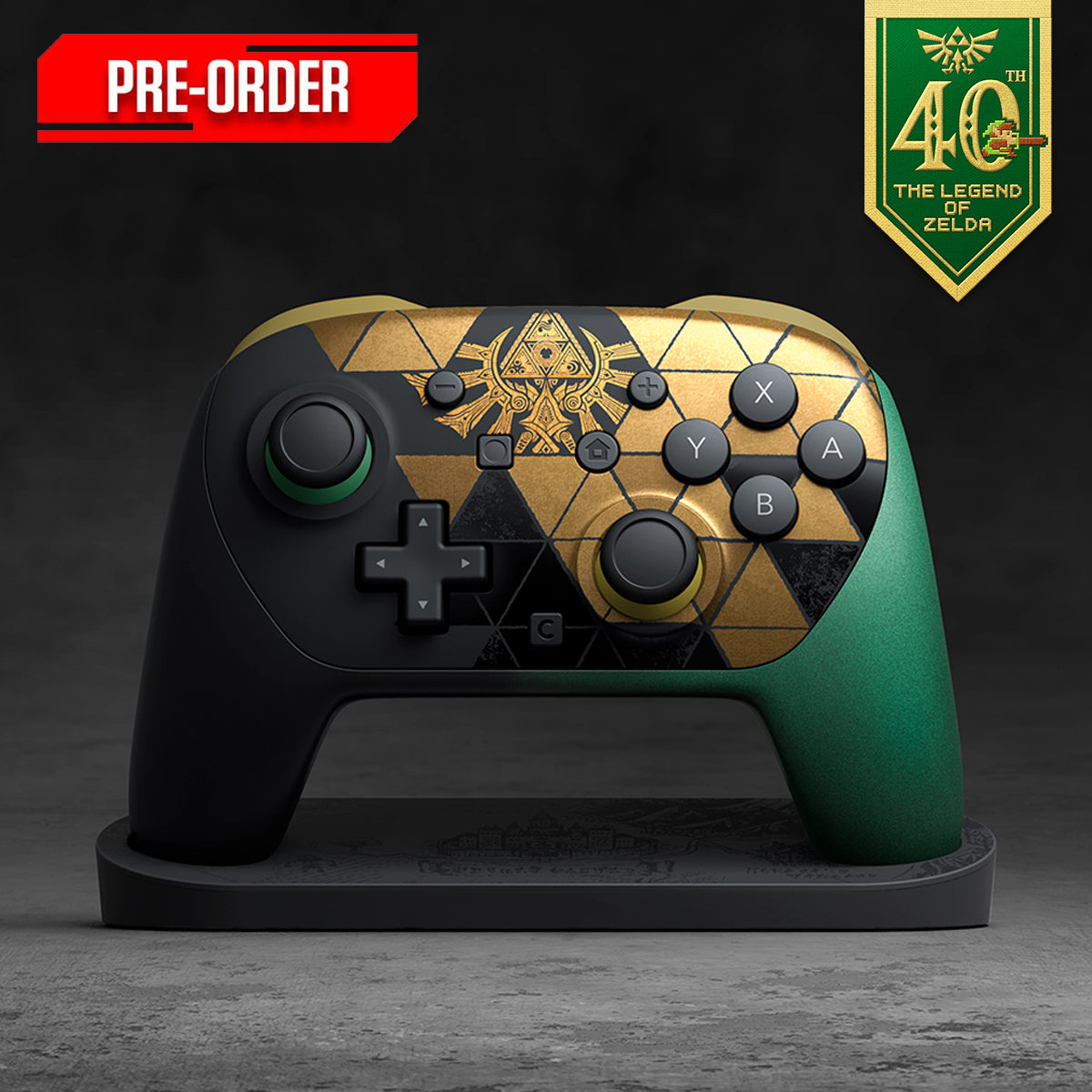 Nintendo Switch 2 Pro Controller + Display Stand - The Legend of Zelda 40th Anniversary Edition