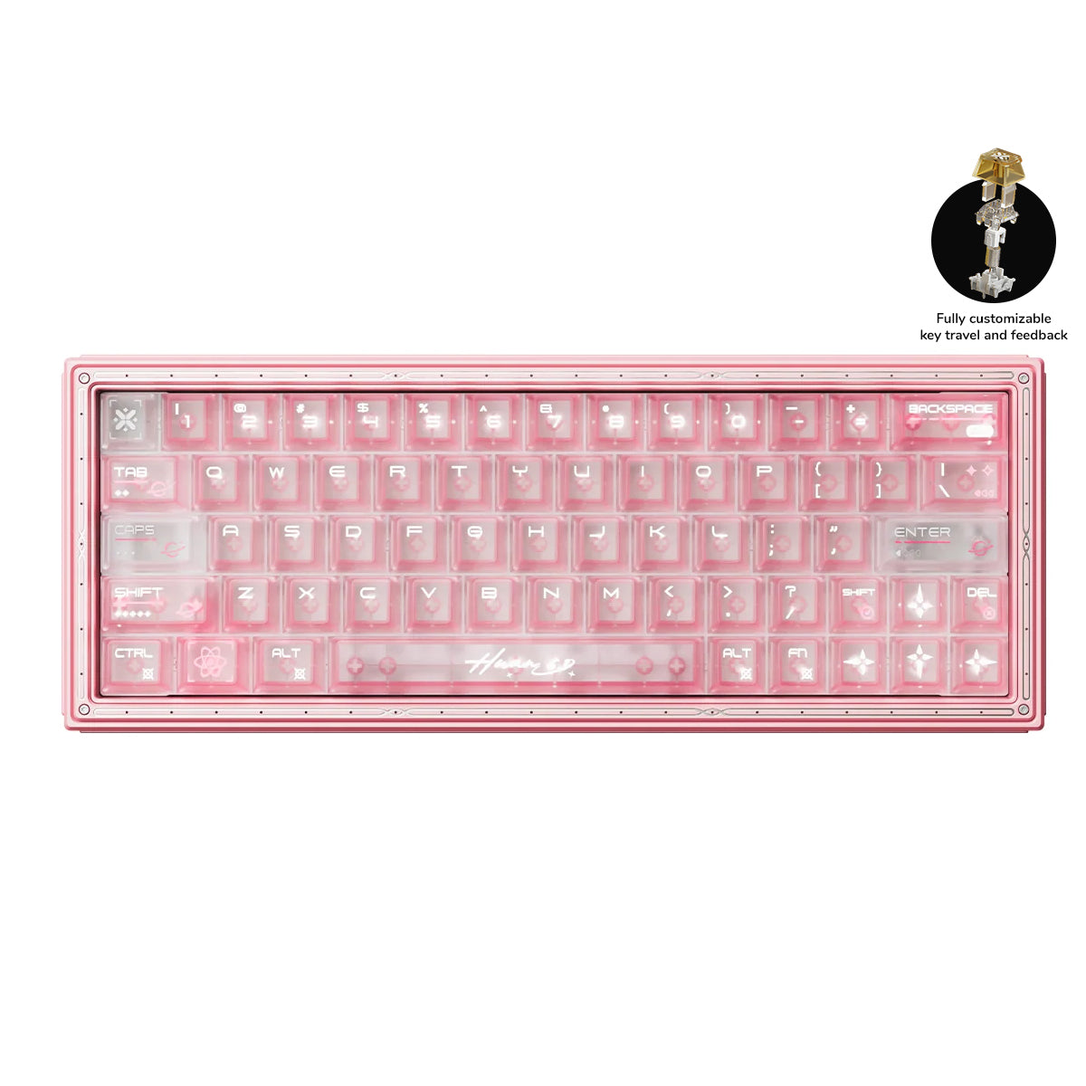 WLMouse HUAN63 HE Magnesium Alloys Keyboard (Pink)