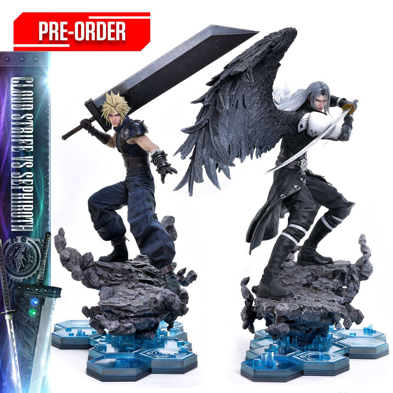 Square Enix Masterline Final Fantasy VII Rebirth 1/4 Scale - Cloud Strife vs. Sephiroth