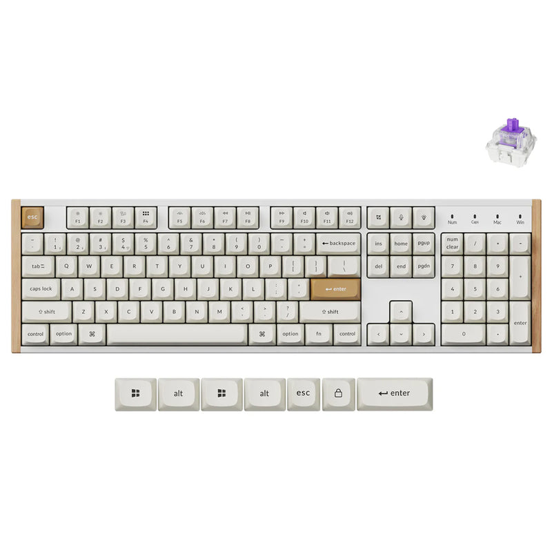 Keychron K10 HE Special Ed. Full Size Wireless Magnetic Switch Custom Keyboard - White