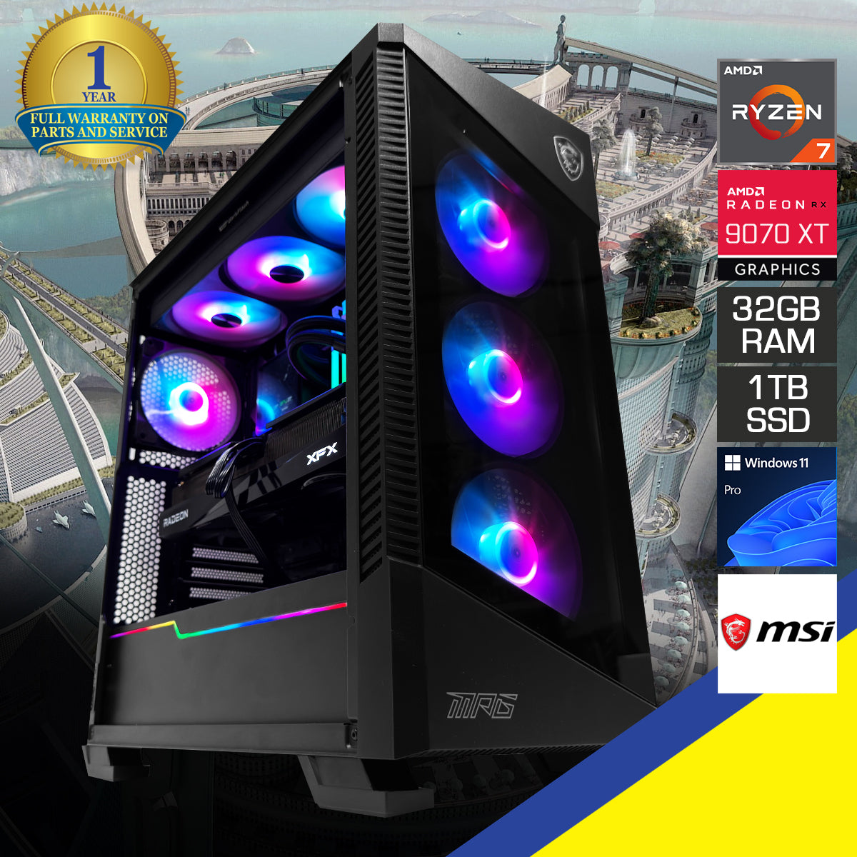 Optima Velox Black Desktop Gaming PC