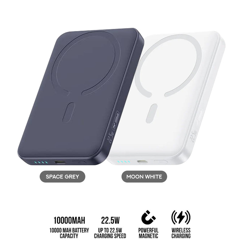 Baseus EnerFill FM11 Ultra-Mini Magnetic Power Bank 10000mAh 22.5W (Space Grey, Moon White)