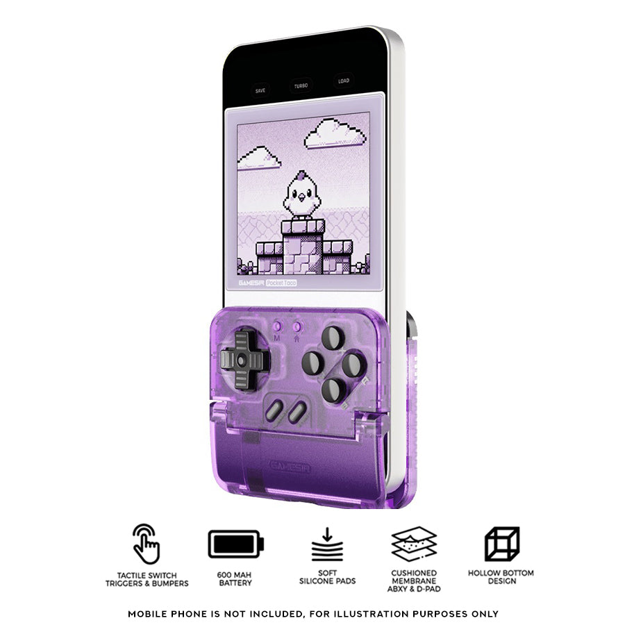 GameSir P1 Pocket Taco Vertical Game Controller with Black Button (Purple)