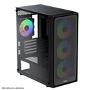 Ocypus Gamma C50 ARGB PC Case with ARGB Fans (Black)