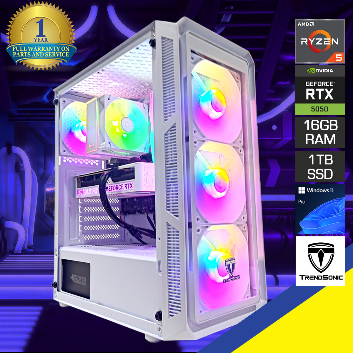 Sigma Hermes White Desktop Gaming PC