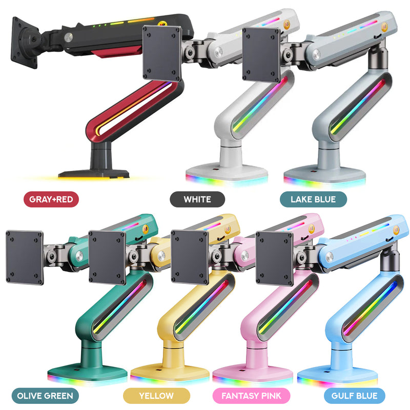North Bayou Heavy Duty Single Deskmount Gaming Monitor Arm (up to 60" or 20Kg)