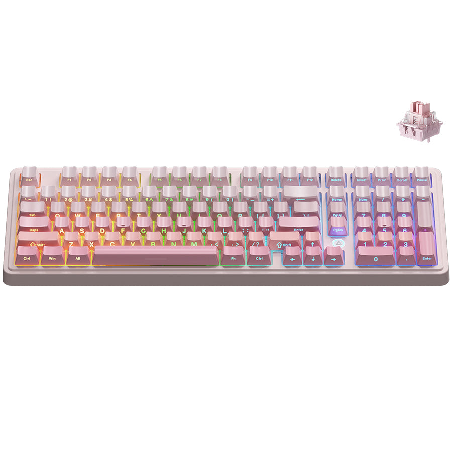Ajazz AK980 Max RGB Wired 98-Keys Gasket-Mounted Hot-Swappable Mechanical Keyboard