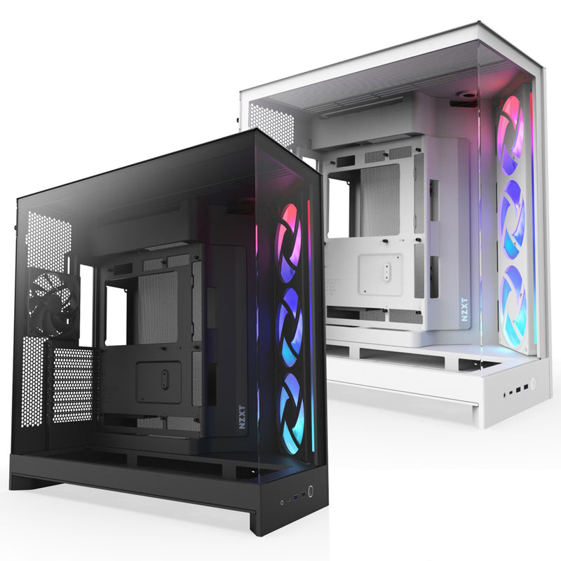 NZXT H9 Flow RGB Large Dual-Chamber Mid-Tower ATX Airflow Case with RGB