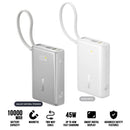 Baseus PicoGo Digital Display Power Bank 10000mAh 45W with Built-in USB-C Cable
