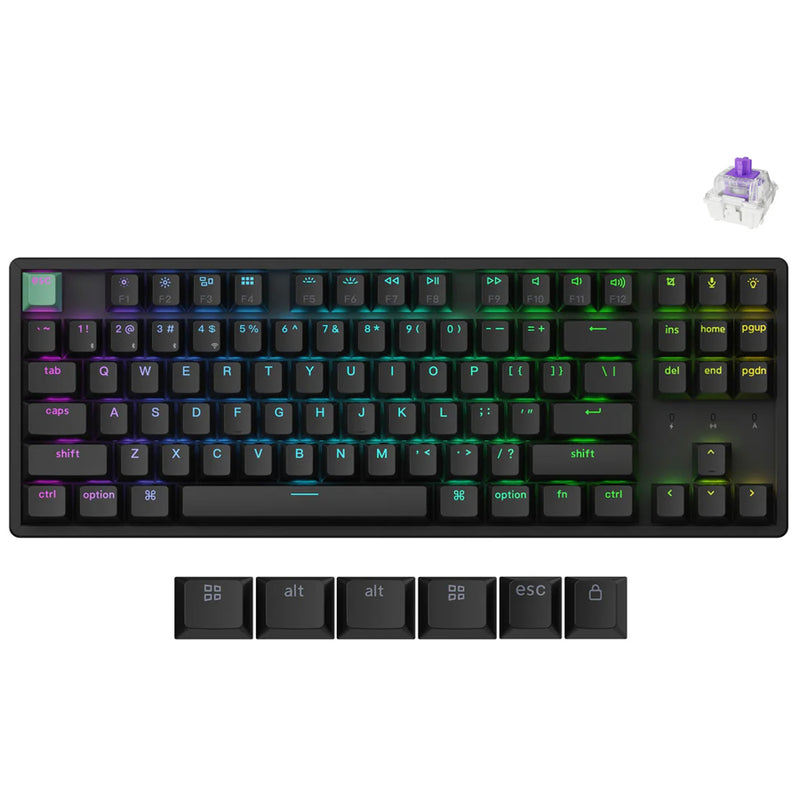 Keychron K8 HE Standard Version TKL Wireless Magnetic Switch Custom Keyboard - Black