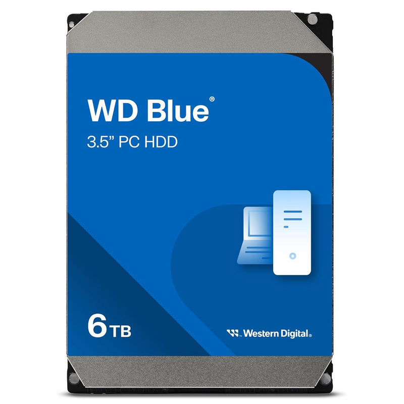 WD Blue 6TB 5400 RPM 256MB Cache CMR 3.5" SATA PC Desktop Hard Drive - up to 185MB/s Transfer Rate