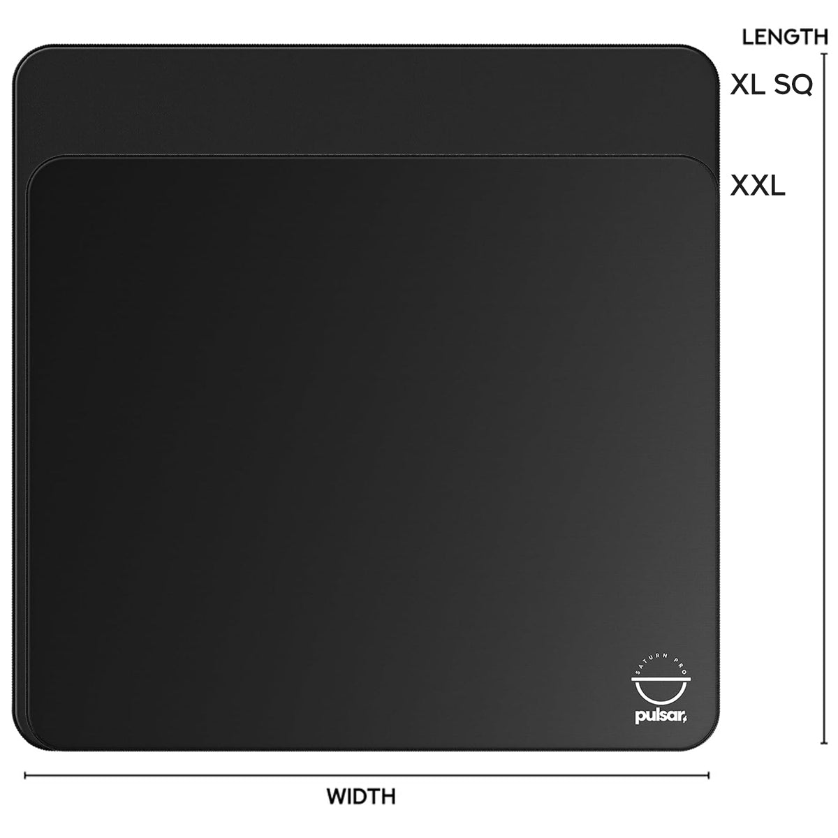 Pulsar Saturn Pro Mousepad - Jet Black (Firm Slow, Soft Slow) (XL, XLSQ)