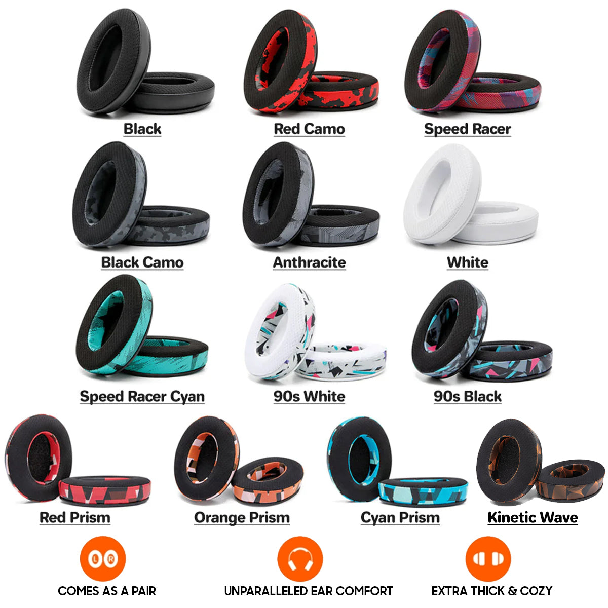 Wicked Cushions WC Freeze - Hybrid Cooling Gel Infused Gaming Earpads