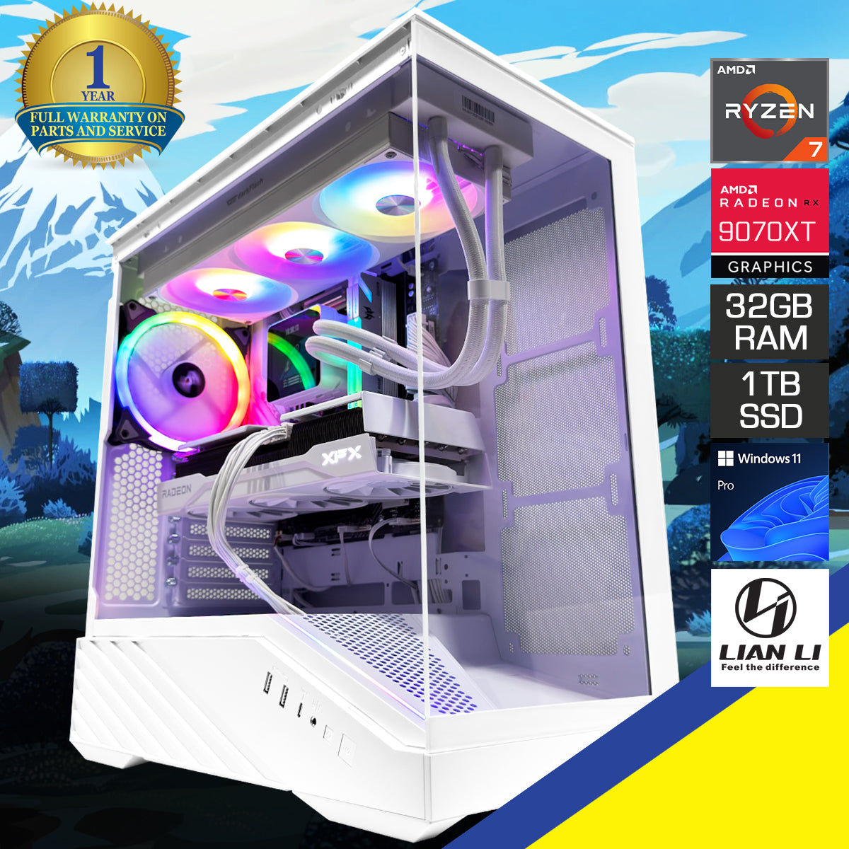 Optima V100 Vector White Desktop Gaming PC