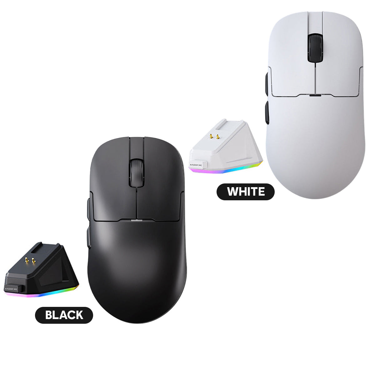 Ajazz AJ159P MC Tri-Mode Gaming Mouse (Black, White)