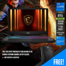 MSI Katana 15 HX B14WEK-878PHNN Gaming Laptop (Black) | 15.6" FHD (1920x1080) 144Hz IPS | Core i7-14650HX | 16GB RAM | 1TB SSD | RTX 5050 | Windows 11 Home | MSI Essential Backpack