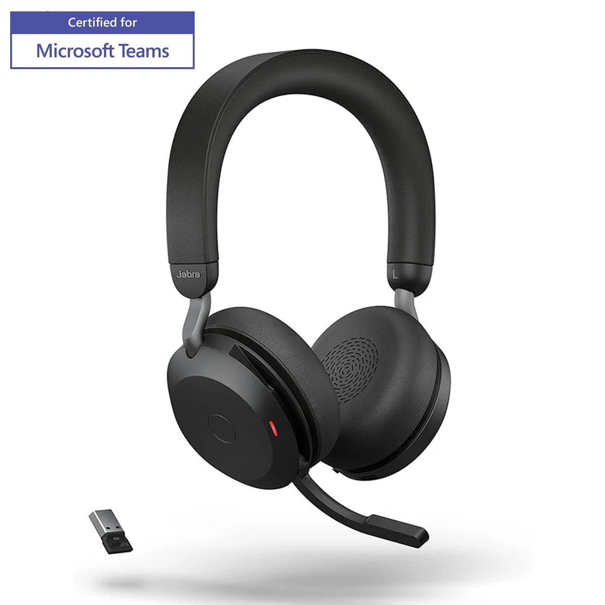 Jabra Evolve2 75 Link380A MS Stereo Noise-Canceling Wireless Headset (Black)