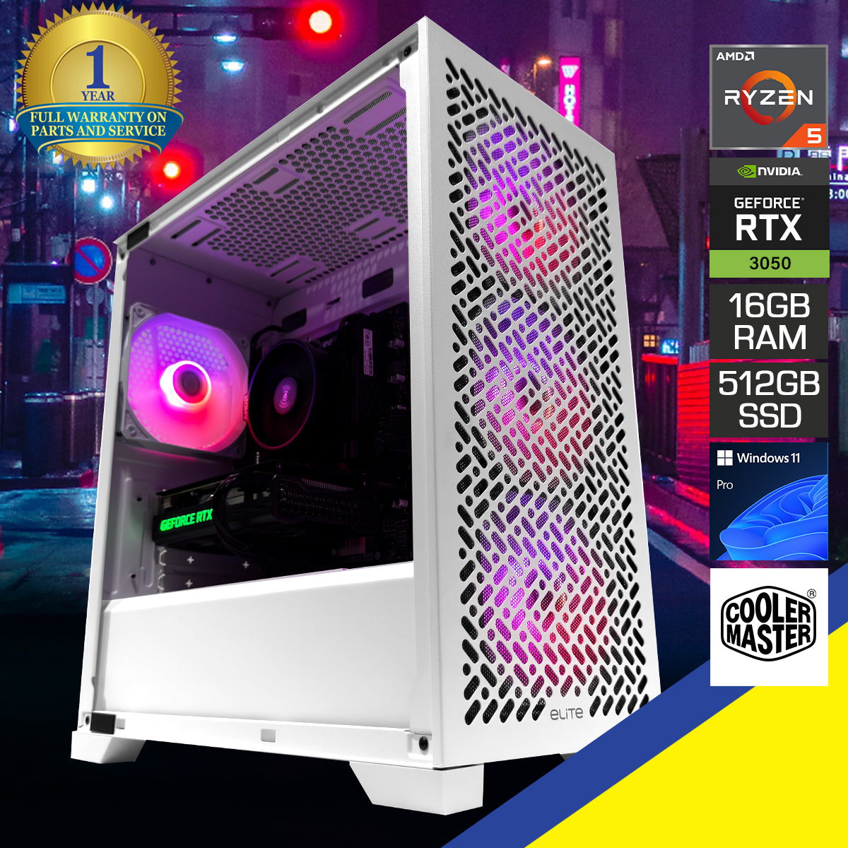 Alpha Master Elite White Desktop Gaming PC