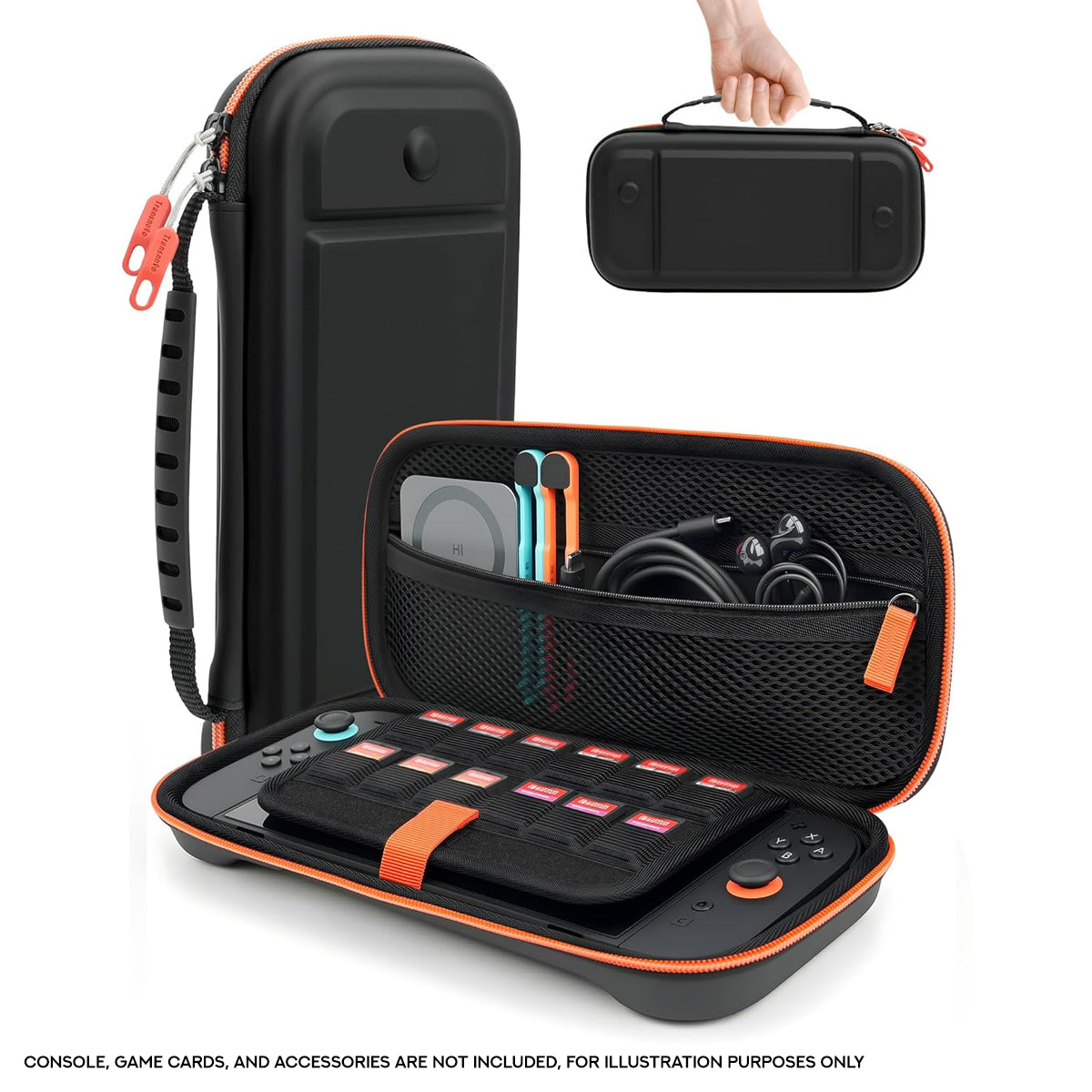 Transnovo Cross-grain PU leather Travel Carrying Case for Nintendo Switch 2