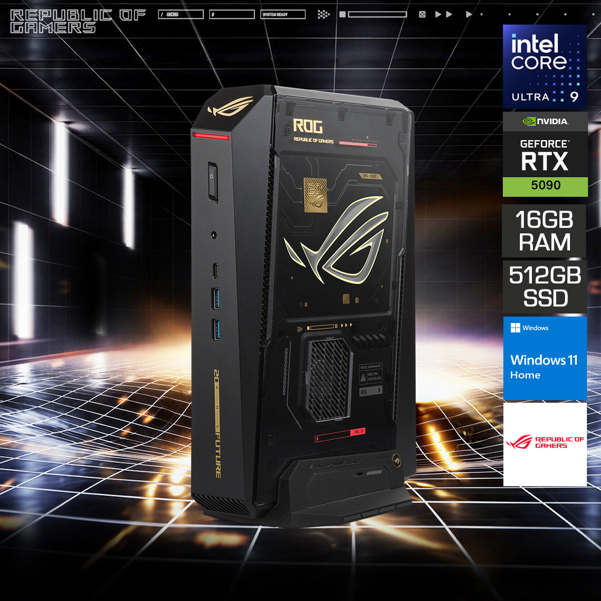 ASUS ROG NUC 16 Edition 20 Intel Ultra 9 290HX Plus 64GB RAM 2TB SSD RTX 5090 Mini Gaming PC
