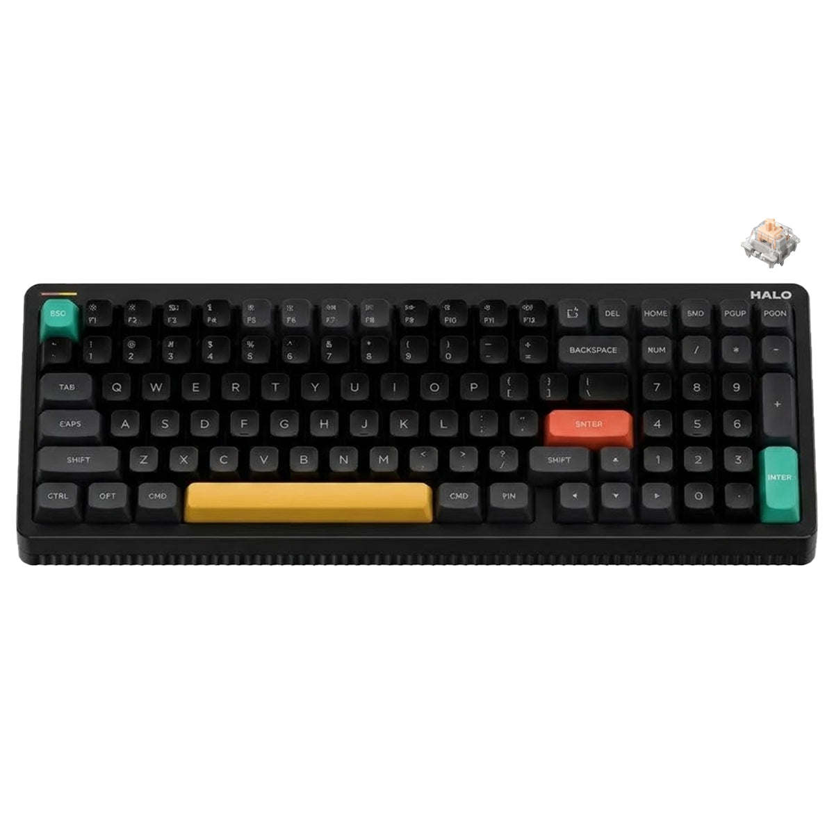 NuPhy Halo96 V2-IO High-Profile Wireless Mechanical Keyboard - Obsidian Black (Blush Max Switch)