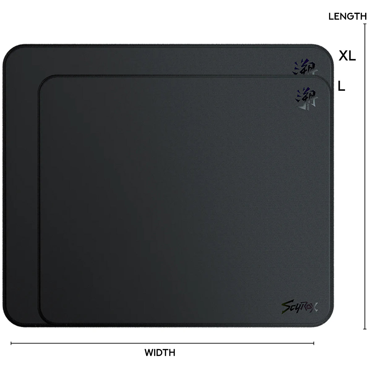 Scyrox Sosu Gaming Mouse Pad (Black) (490mmx420mmx4mm, 450mmx400mmx4mm)