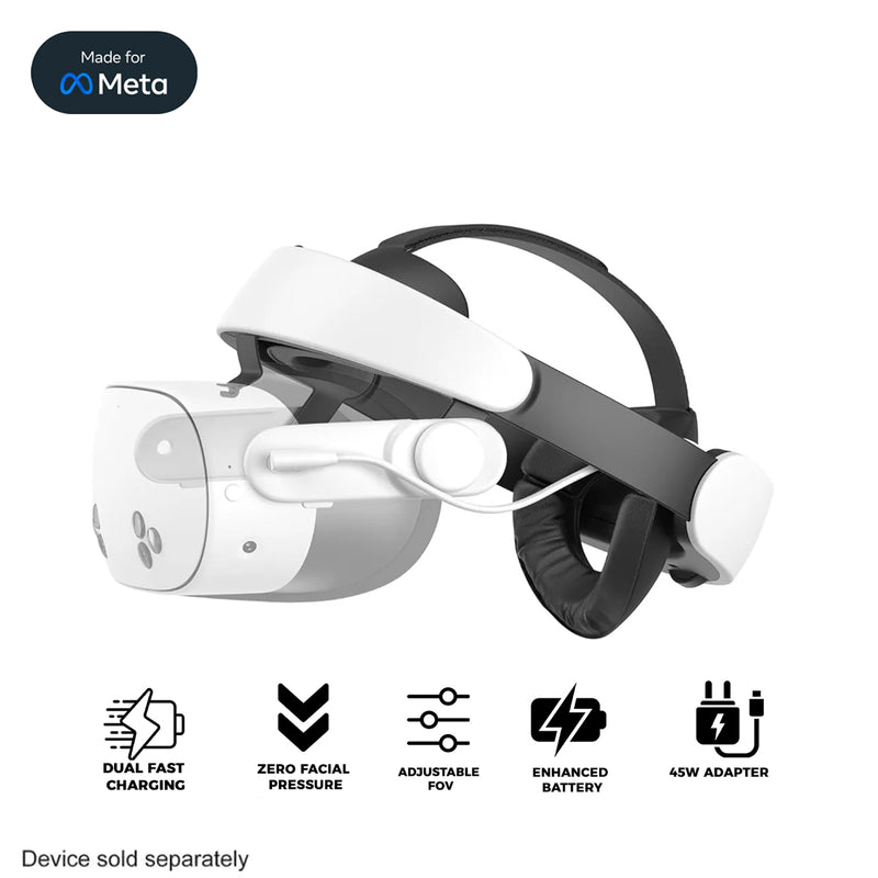 Kiwi Design H4 Boost Halo Battery Head Strap for Meta Quest 3/3S (QS03B)