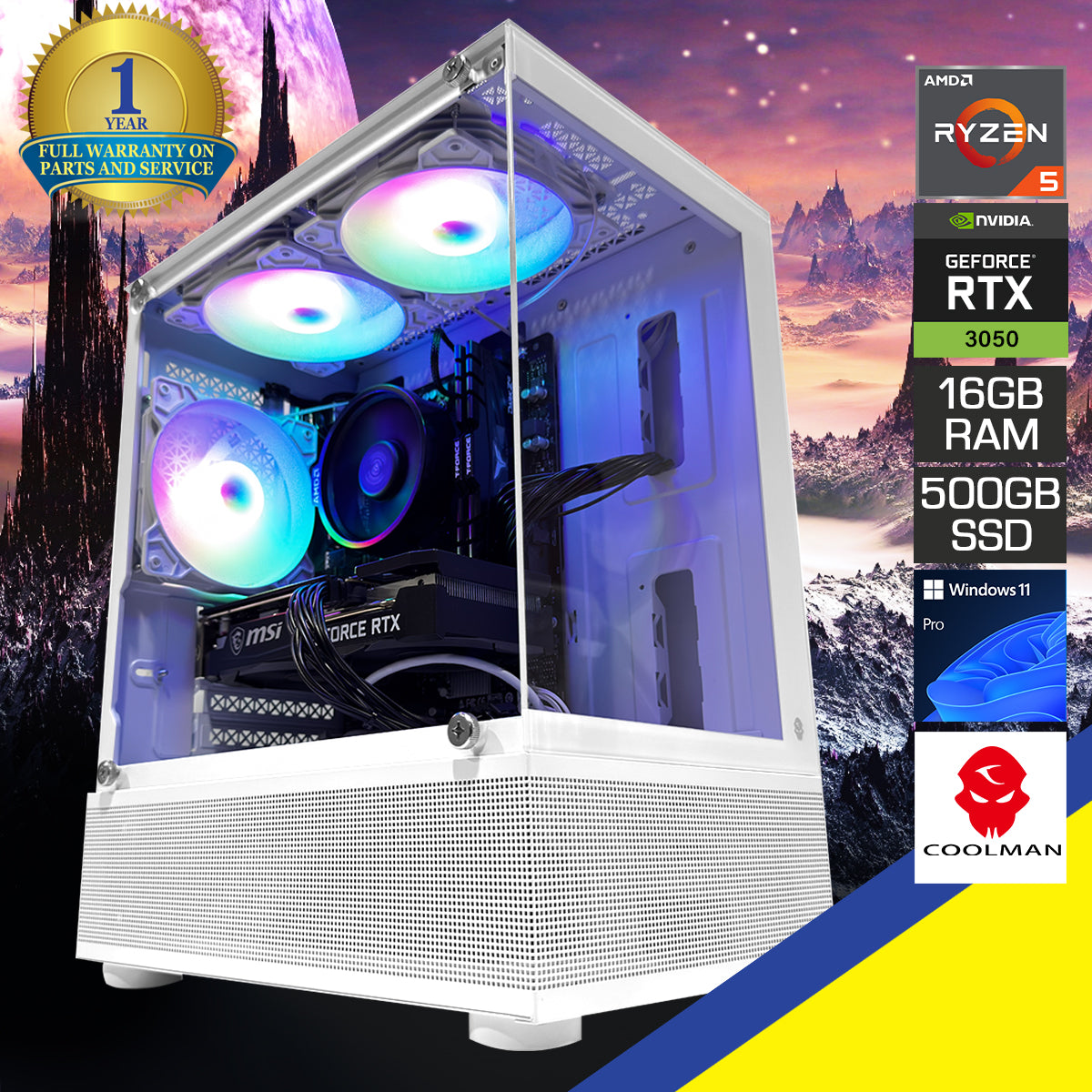 Alpha Reyna White Desktop Gaming PC 