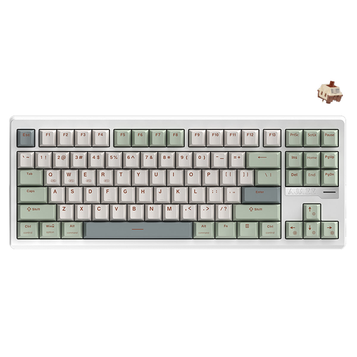 Ajazz QS87 RGB Tri-Mode 87-Keys Aluminum CNC Case Gasket-Mounted Hot-Swappable Mechanical Keyboard