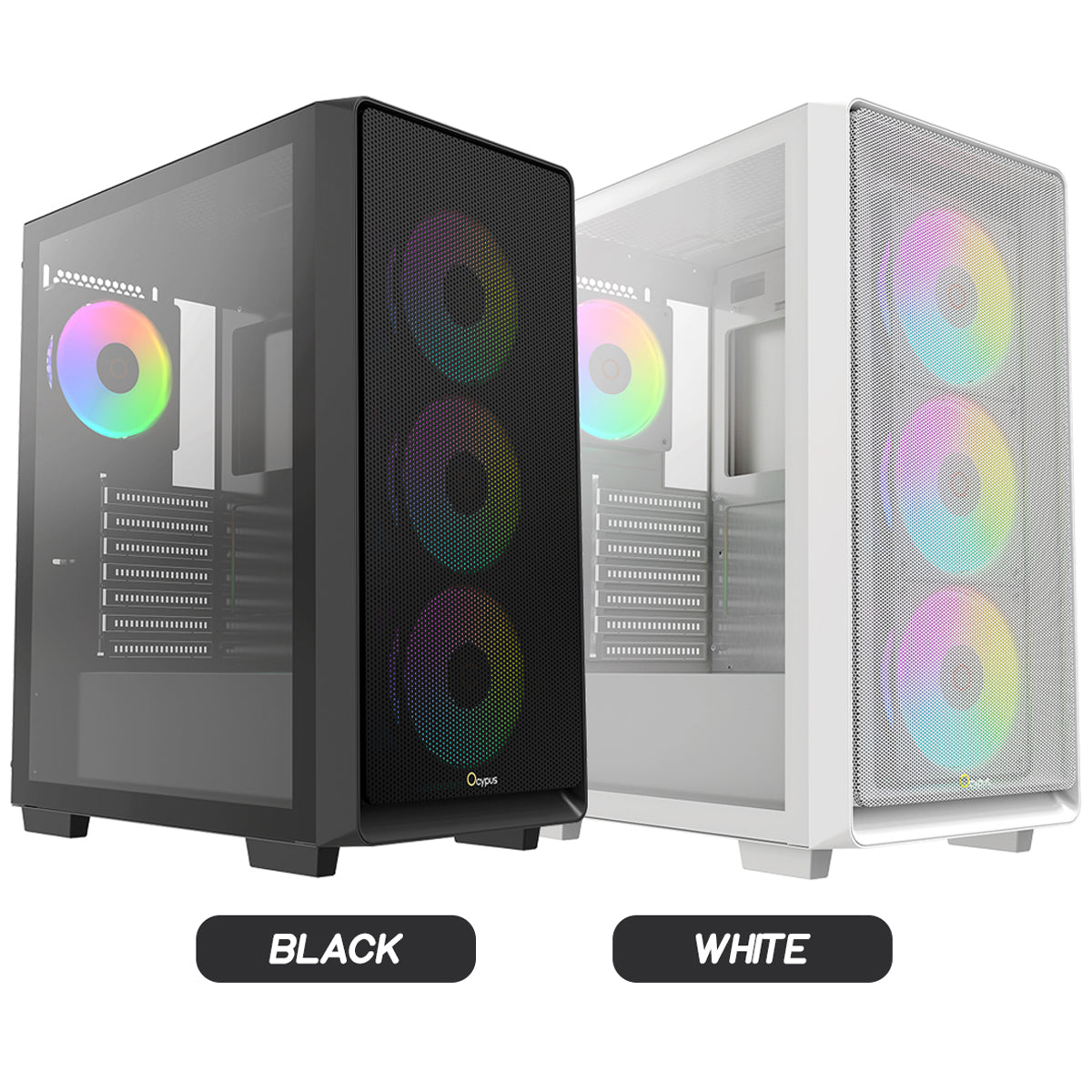 Ocypus Gamma C60 ARGB Mid-Tower Airflow Case with Grilles & ARGB Fans