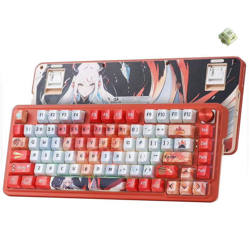 Redragon K673AK Ucal Pro Anime Ed. RGB Wireless 75% Hot-Swappable Gasket Mechanical Keyboard