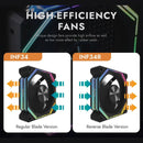 DarkFlash INF34R Single Reverse Blade PWM ARGB Cooling Fan (Black, White)