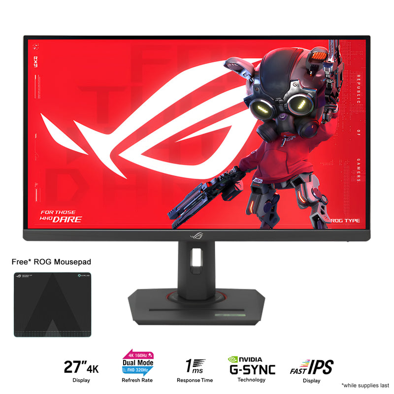 Asus ROG Strix XG27UCG 27" (3840x2160) Dual Mode (4K 160Hz or FHD 320Hz) 1ms GTG Fast IPS Gaming Monitor