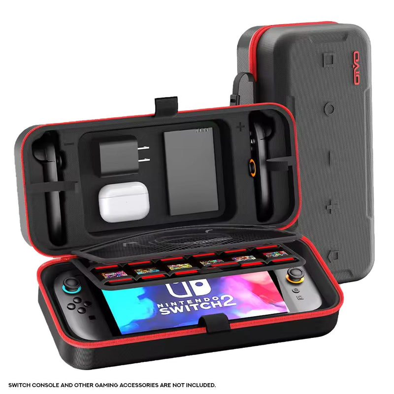 OIVO Carrying Case for Nintendo Switch 2 / Nintendo Switch / Nintendo Switch OLED (Black/Red)